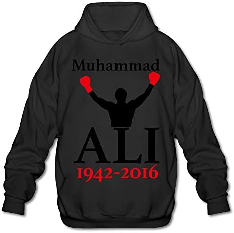 Men's The Greatest Boxing Legend Muhammad Ali 1942-2016 -01.png Long Sleeve Hooded Sweatshirt Black