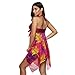 Women Fshino Print Swimwear Tankini Mesh Patchwork Print Hem Halter Swimdress Plus Size ℘Shusuen℘thumb 2
