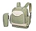 HARFING Waterproof Insulated Diaper Bag Backpack with Changing Pad & Stroller Straps, Large Capacity, Lightweight Travel Baby Gear Nappy Organizer for Mom & Dad,Matcha Green