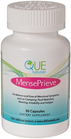 QUEnaturals MensePrieve | Herbal Relief - Natural Pill Supplement for Menstrual Pain, Cramps, Bloating, Fatigue - Fertility Support | Nurturing Women's Health
