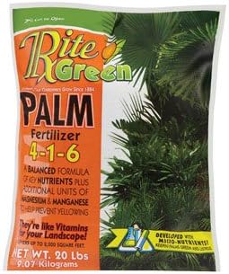 Rite Green Palm Fertilizer 4-1-6 Granules 20 Lb.