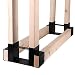 Mofeez Outdoor Firewood Log Storage Rack Bracket Kit,Fireplace Wood Storage Holder-Adjustable to Any Length primary