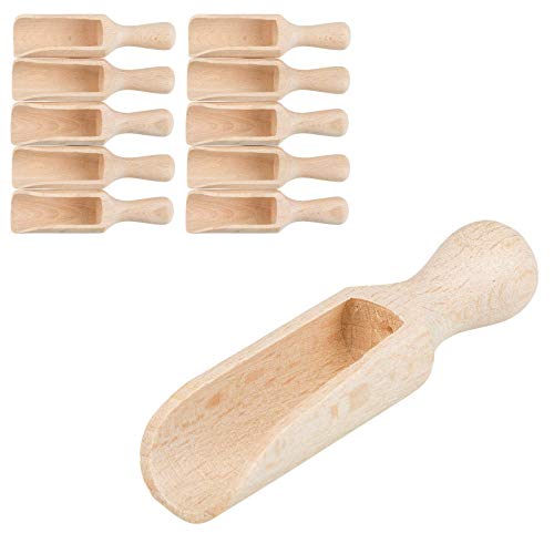 Smart-Planet Gewürzschaufel Set 10 Stück - Mini Gewürzlöffel ca. 8 cm - Füllschaufel Holz - Holzschaufel - Holzlöffel…