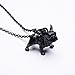 Coolrunner Vintage French Bulldog Necklace Women Lovely Puppy Bull Dog Statement Necklace (Black)