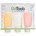HumanGear GoToob Squeezable Travel Tube - Orange, Clear, Red - 3Pack - 3 oz.