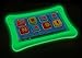 Nabi 2 Tablet Bumper Case with Customizable Name Plate and 26 Piece Kinabis Letter Pack bundle - Educational Interactive Alphabet Letters with Protective Glow in the Dark Neon Green Tablet Case