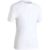 HYCOPROT Boys Compression Shirt Short Sleeve Youth Undershirt Kids Quick Dry Athletic Base Layer T-Shirt Football Basketball
