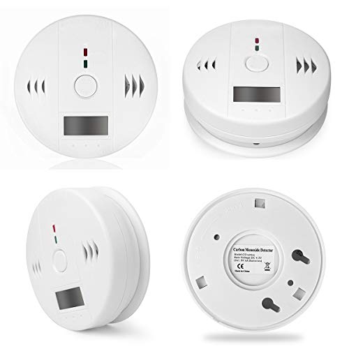 Carbon Monoxide Gas Detection, CUZMAK Digital Display Carbon Monoxide Alarm, Electronic Equipment, Power Detection Equipment, Alarm Clock Warning, White