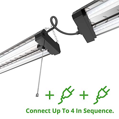 image for Sunco Lighting 4 Pack Industrial LED Shop Light, 4 FT, Linkable Integr
