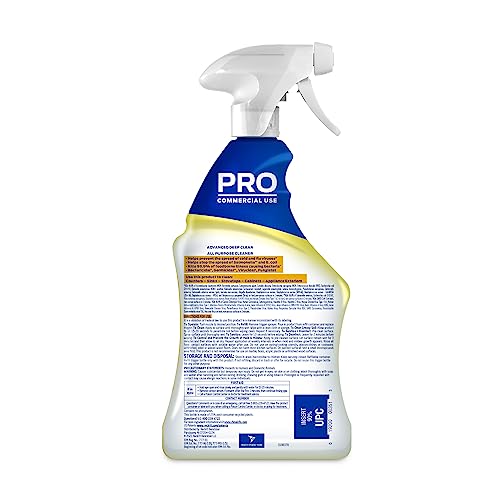 LYSOL PRO ALL-PURPOSE CLEANER, ADVANCED DEEP CLEANING SANITIZING AND DISINFECTING SPRAY, FOR COMMERCIAL USE, USE TO CLEAN AND DEODORIZE, LEMON BREEZE SCENT, 32OZ (PACK OF 1)