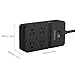 Flat Plug Power Strip with USB - NTONPOWER Mountable Surge Protector Power Strip, 4 Outlet 2 USB Desktop Charging Station, 5ft Extension Cord, ETL Listed, 15A Circuit Breaker for Home Office - Black