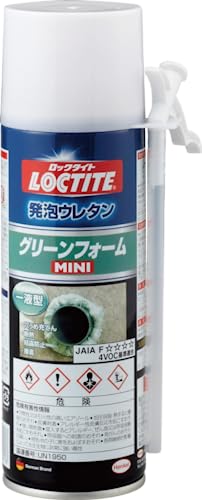 LOCTITE(ロックタイト) 発泡ウレタン グリーンフォームミニ 297g - あらゆるすき間の充填、防音、昆虫・ネズミ対策として多用途に使えるエコノミータイプの一液型発泡ウレタン商品画像