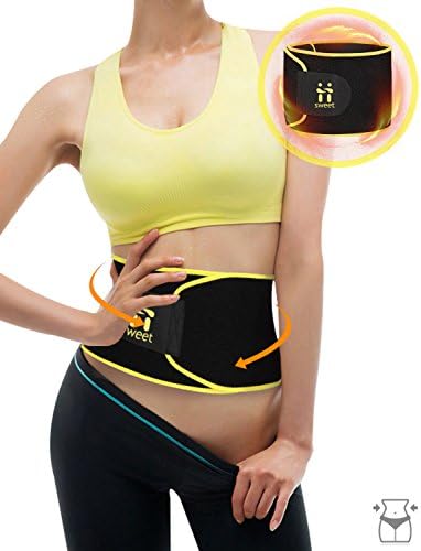 Hisweet Waist Trimmer Weight Loss Ab Belt for Women and Men Sauna Thermo Sweat Neoprene Waist Trainer