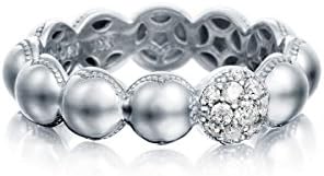 Tacori SR193 Sterling Silver Pavé Dew Droplets Sonoma Mist Ring (0.17 cttw, H to I Color, I2 to I3 Clarity), 6