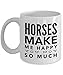Horses Make Me Happy-Horse Gifts For Women-Horse Gifts For Horse Lovers-Horse Rider Gifts-Horse Related Gifts-Horse Gifts For Teens-Horse Mug-Horse Coffee Mug-Horse Mug Set-Horse Themed Gifts-YesEcart