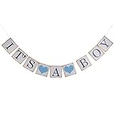 it's a boy bunting Banner Rustic Christening Baby Shower Garland Decoration Party Favors