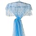 GYBest Round Lace Curtain Dome Bed Canopy Netting Princess Bed Net (Blue)