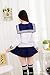 Ninimour- Japan School Uniform Dress Cosplay Costume Anime Girl Lady Lolita (L, Long-deep blue)