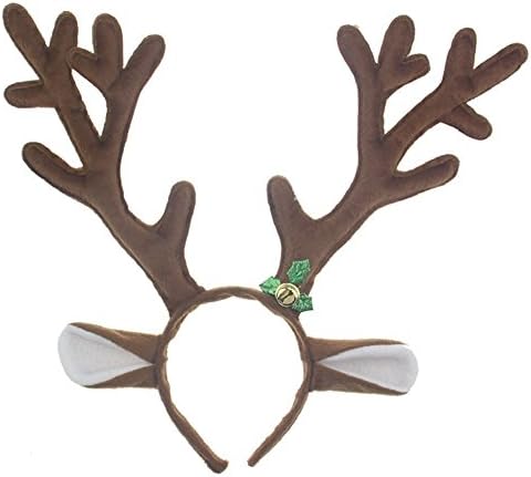 Taoko Halloween Christmas Party Reindeer Antlers Headband Prop Hair Accessories (Coffee)