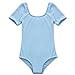 TIAOBU Girls Short Sleeves Ballet Leotard Gymnastics Bodysuit Dancewear