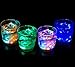 Liquid Activated Multicolor LED Lowball Glasses ~ Fun Light Up Drinking Tumblers - 10 oz. - Set of 4