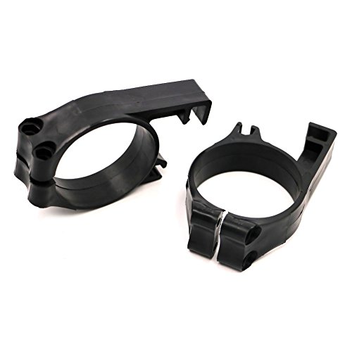 Alpha Rider Motorcycle Front Fork Guard Slider Protector Fender Black Plastic Clamp Clip