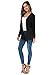 XINAO Women Open-Front Longline Model Cardigan (XL, Black)