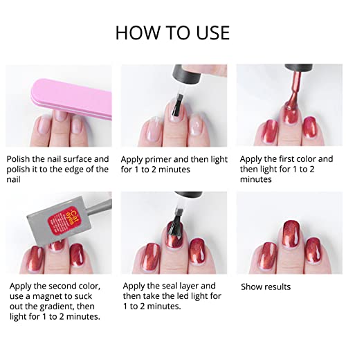 Yayoge Gel Nail Polish Kit ，6 Colors Gel Nail Polish Base and Top Coat ，UV Gel Nail Polish Set ，Soak Off Gel Nail Art Manicure Kit, Ideal Gifts DIY Salon and Home