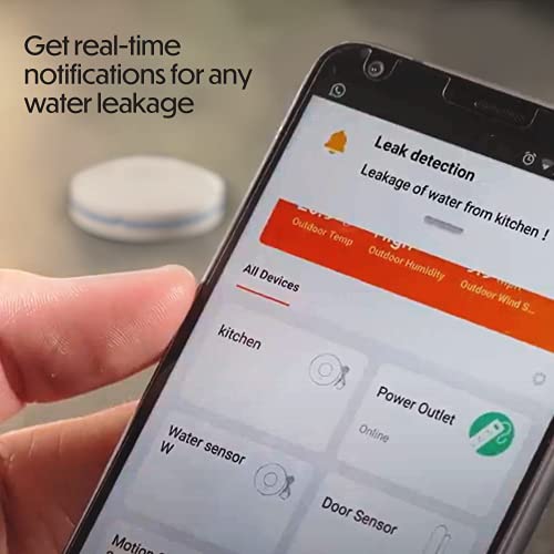 Wasserstein WiFi Water Leak Sensor Smart Water Leak Detector with App