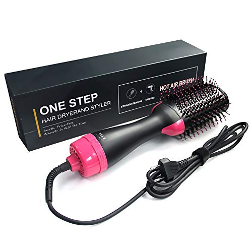 Hair Dryer Brush, 2-in-1 One-Step Hair Dryer & Volumizer Multi-functional Negative Ion Hair Straightener Curler Brush Reduce Frizz and Static for All Hair style - Thumbnail 7