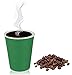 Golden Spoon Infinity 50 Pack Premium Hot Paper Cups with Lids - NO Leaks 100% Spill Proof - Ripple Insulated - No Sleeves Needed - Green (16 Ounce)