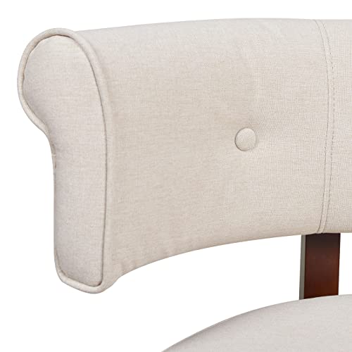 Jennifer Taylor Home Jared Roll Arm Tufted Bench Settee, Sky Neutral