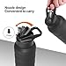 REYLEO Vacuum Insulated Water Bottle, Stainless Steel Water Bottle with Straw & 2 Lids (32oz 24oz 18oz), Double Walled Water Bottle with Standard Mouth Keeps Liquids Hot or Cold (Black)