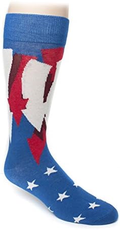 TunnelBeat American Flag Patterned Mens Funky Design Casual Dress Socks By New York Graffiti Artist Erni Vales