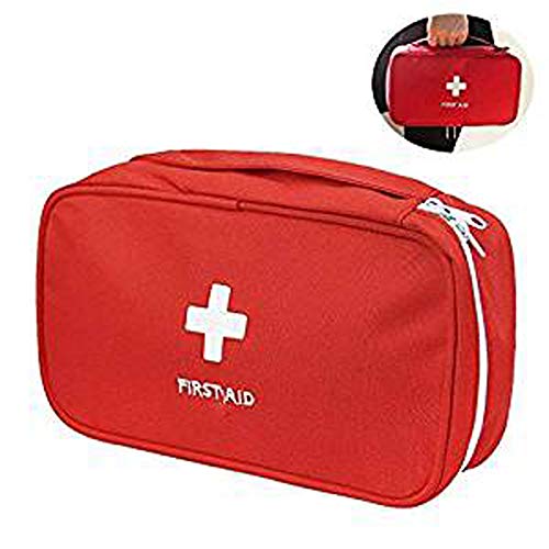 JRong First Aid Kit, Empty Travel Medicine Bag, Small Medical Organizer Storage Pouch, Pill Drug Package Container for Home, Sports, Car, Outdoor, Camping, Hiking (Bag Only)