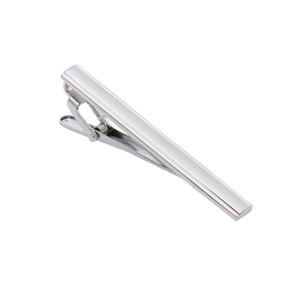 Tie Clip Stainless Steel Simple Tie Clip Metal Necktie Pin for Business Wedding Gift Silver
