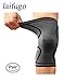 Laifugo CS-15 Knee Compression Sleeves (1 Pair) - Crossfit Knee Brace, Knee Support and Pain Relief in Weight Lifting, Knee Sleeves for Both Men & Women (L, Black)