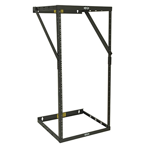 Tripp Lite 8U/12U/22U Expandable Wall-Mount 2-Post Open Frame Rack, Adjustable Network Equipment Rack, Patch Depth, 11.5" Deep (SRWO8U22MD)