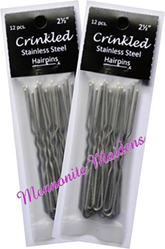 2 Pack 2.5 Crinkled Amish Hair Pins