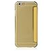 PASONOMI iPhone 6 Plus Case, [Smart Window View] Apple iPhone 6 Plus Folio Wallet Case - Slim Flip Leather Case for Apple iPhone 6+ iPhone Plus 5.5 Inch Smartphone (Yellow)