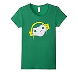 Womens Overwatch Lucio Headphones Spray Tee Shirt Medium Kelly Green