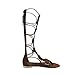 Yoki Women's Anya-50 Knee-High Gladiator Thong Sandals
