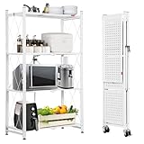 DEANIC 4-Shelf Foldable Storage Shelves with