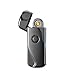 OIIKURY USB Lighter Rechargeable, [Fingerprint Sensor] Electronic Lighter Windproof Flameless No Butane No Gas Lighter (Black)