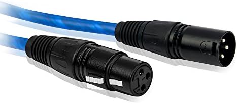 SIMILK XLR Male to Female Premium Series Microphone Cable-16 Feet/5 metre (Blue)