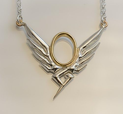 Mercy silver &amp; brass pendant, inspired by Overwatch