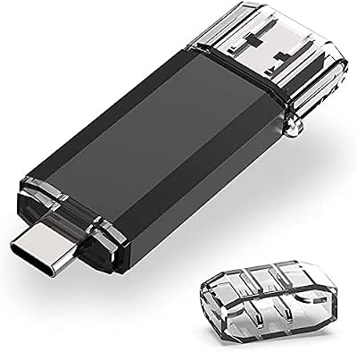 RAOYI 64GB USB C Memory Stick USB 3.0 Dual OTG Pen Drive Black