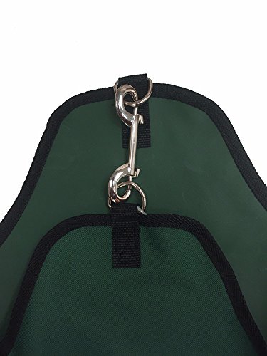 Large Canvas Horse Hay Bag Solid Panel Green