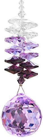 Anna Crystalworld 30mm Austrian Crystal Ornament Ball Suncatcher Window Prism Light Catcher - Outdoor Deco (Purple)