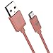 Micro USB Cable by Wanshine, Nylon Braided USB 2.0 A-Male to Micro B Cable, 3.3 Feet (1 Meter) - Rose Gold